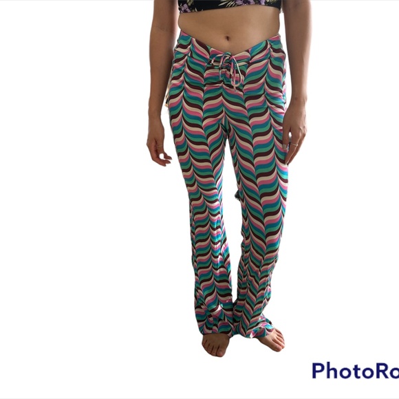 Zara Printed Flare Pants Size S - Picture 3 of 9